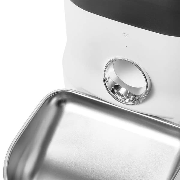 Automatisk foder til kæledyr med plastskål Dogness (hvid)