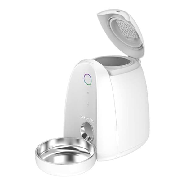 Automatisk kjæledyrmater med metallskål WIFI mini Dogness (hvit)