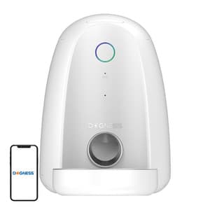 Automatisk kjæledyrmater med metallskål WIFI mini Dogness (hvit)