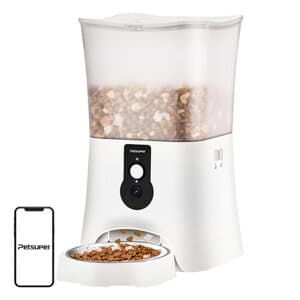 Smart matdispenser med kamera Petsuper PF01-2 WiFi 5L (hvit)