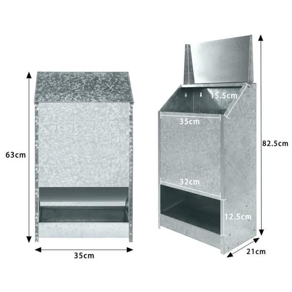 Automatisk foderautomat - YUENFONG - Feedomatic - Rostfritt stål - 50 kg - För fjäderfä