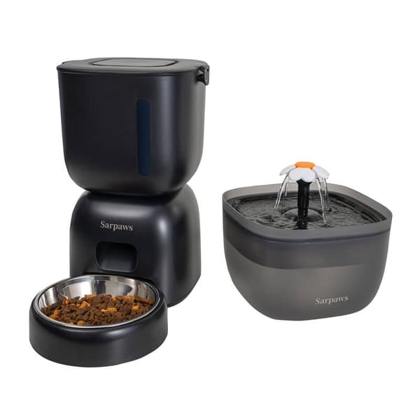 Automatisk fôrautomat + drikkebeholder Petwant FW1-L(BAS)