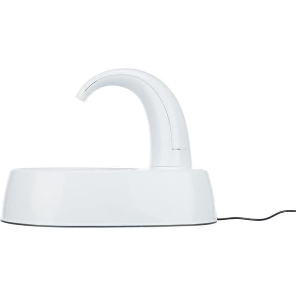 TRIXIE Curved Stream dricksfontän - Plast - 2,5L - 25 × 24,5 × 35 cm - Vit