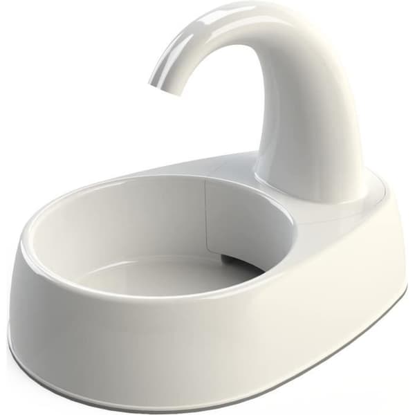 TRIXIE Curved Stream dricksfontän - Plast - 2,5L - 25 × 24,5 × 35 cm - Vit