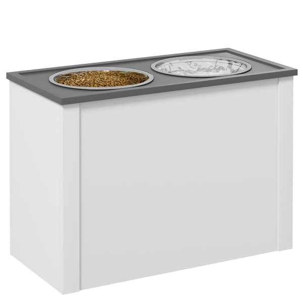 Rootz Pet Feeder Stand - Förhöjd hundmatare - Upphöjda djurskålar - Skyddar nacke & rygg - 60L x 30W x 42H cm