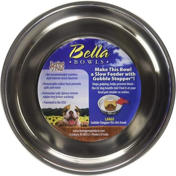 Loving Pets Bella Bowl - Stor hund - Metalliska blåbär