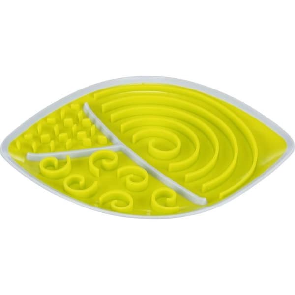 Slickplatta - TRIXIE - Oval 28x21cm - Gul - Plast - För hundar
