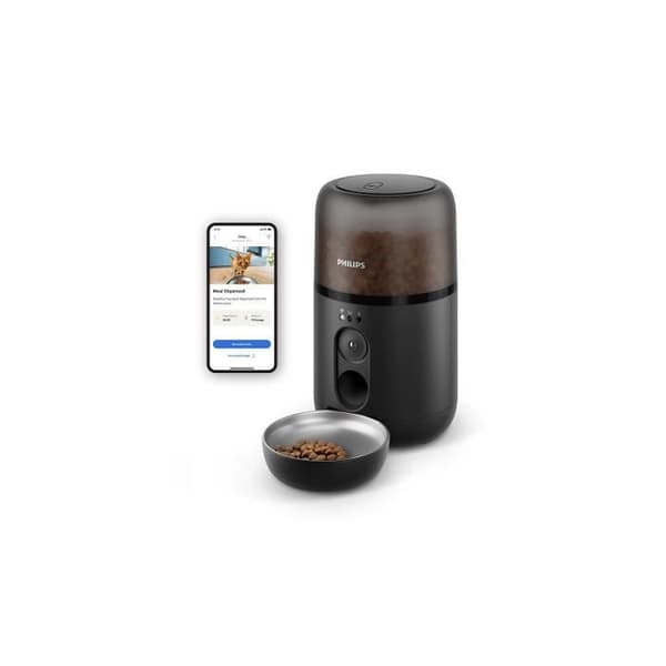 Philips Pet Series Smart Feeder med kamera, 4,5 L, Grå (PAW5320/02) Svart
