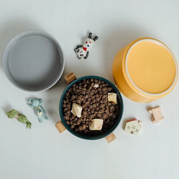 SKÅL TIL HUNDE OG KATTE KERAMISK BAMBUS SORT 850ml