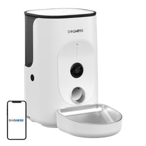 Dogness F15 WiFi 4L smart matdispenser med kamera med beholder i rustfritt stål (hvit)