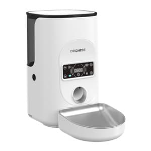 Dogness F17 4L smart matdispenser med beholder i rustfritt stål (hvit)