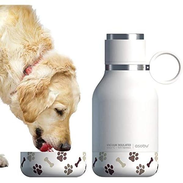 Flaska - ASOBU - Hundskål - 0.975 L - Vit - Plast - Utomhus