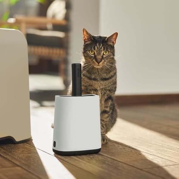 Strö Skopa med stöd ROTHO MYPET BIALA - Mistel Vit