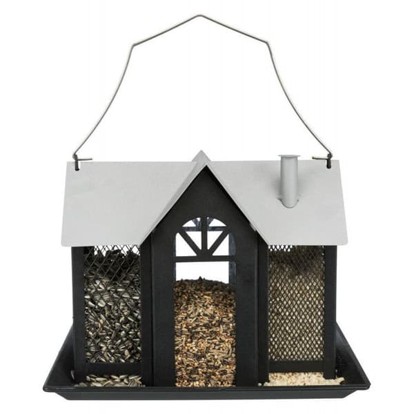 Fågelmatare - TRIXIE - 26 x 19 x 19 cm - Metall - 2 l - Svart