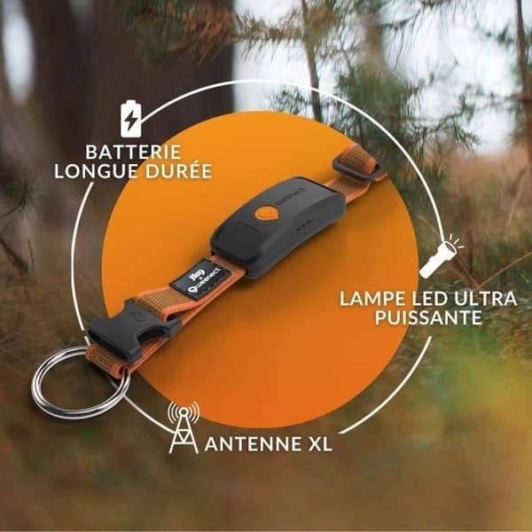GPS hundhalsband - WEENECT Dog XT - XL antenn - Vattentät - Julius-K9 halsband - Fungerar med abonnemang - Orange
