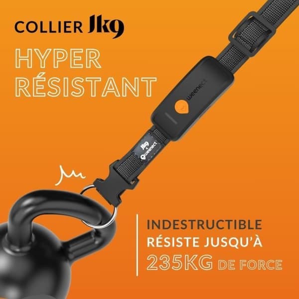 GPS hundhalsband - WEENECT Dog XT - XL antenn - Vattentät - Julius-K9 halsband - Fungerar med abonnemang - Svart