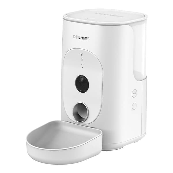 Dogness F15 WiFi 4L smart maddispenser med kamera med plastikbeholder (hvid)
