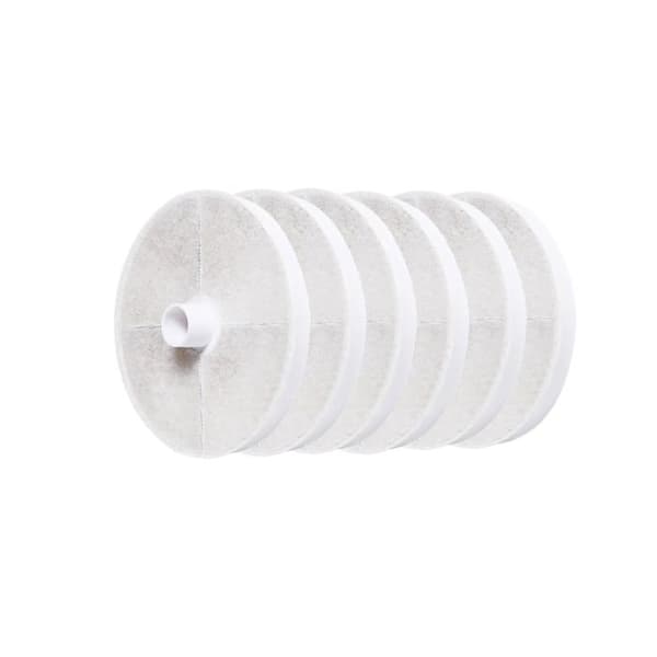 Fontän för vatten Grunder - 11096-S-6 - Filter för kattvattensfontän, Paket med 6
