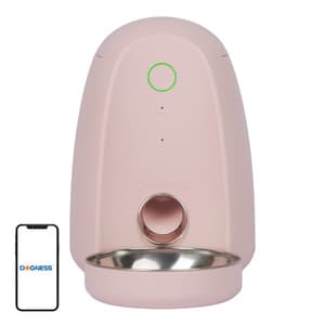 Smart maddispenser med plastskål WIFI mini Dogness (pink))