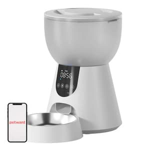 F17 LED automatisk matdispenser + W8 Petwant drinker