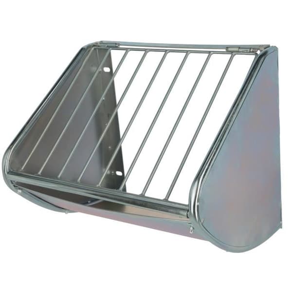 Kerbl foderställ i metall - silver - 60x47x53 cm