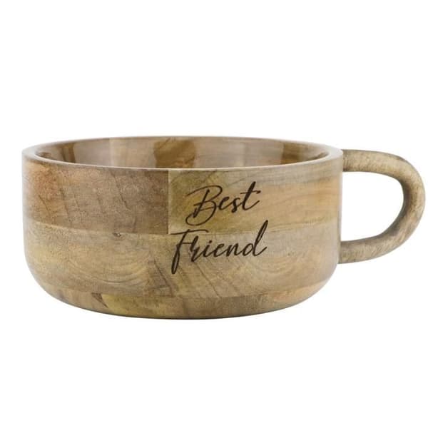 Nobby Pet Cup Bästa vän Anti-halk hundskål i trä