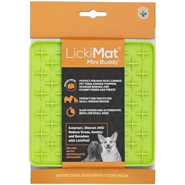 Fodermatta - LICKIMAT - Mini Classic Buddy - Giftfritt gummi - 15x15 cm - Minskar ångest