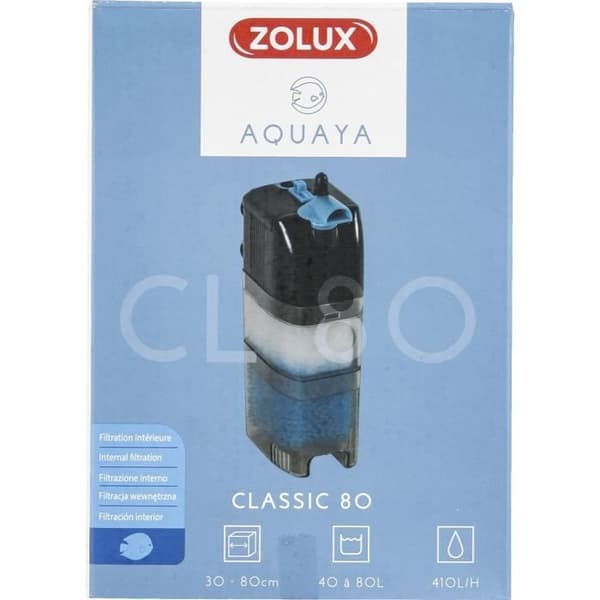 Internfilter - ZOLUX - Classic 80 - 5 W - Akvarium 40 till 80 L - Justerbar flödeshastighet