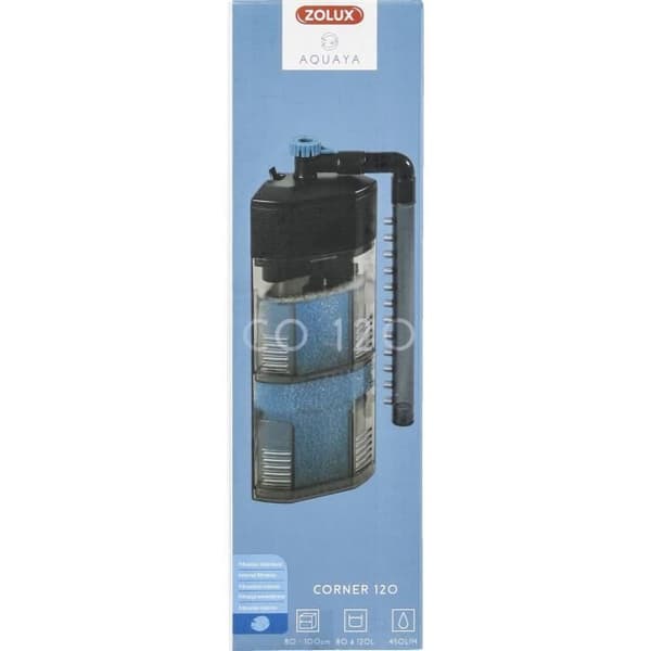 Internfilter - ZOLUX - Hörn 120 - 6 W - Justerbar flödeshastighet - För akvarier 80 till 120 L