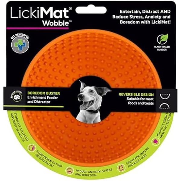 Leksak - LICKIMAT - Orange Gunga - Komfort - Inomhus - Medium för djur