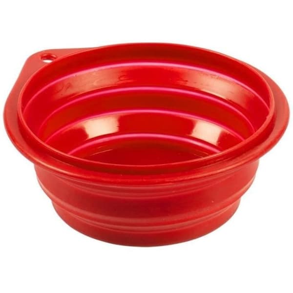 DUVO Silikon reseskål - 2000 ml - 22 cm - Röd - För hundar