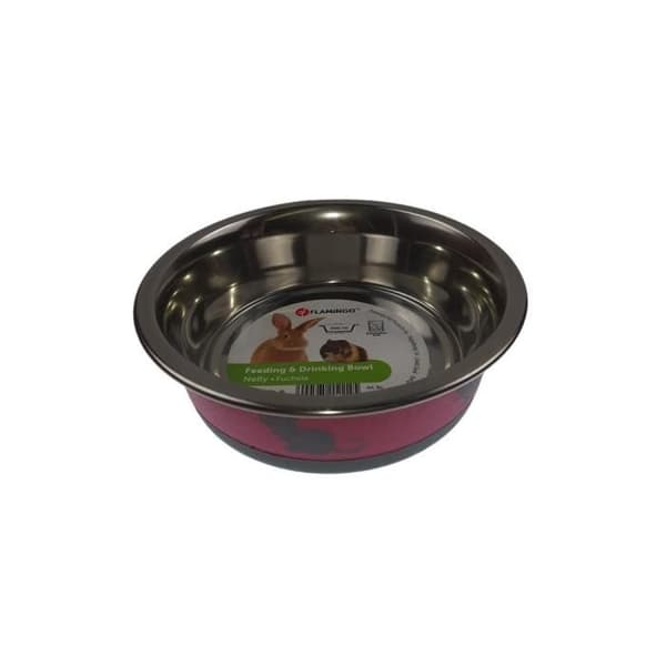 Gamell Nelly. storlek ø14 cm, 400 ml. färg fuchsia. för gnagare.-Flamingo Pet Products 20,000000 Rosa