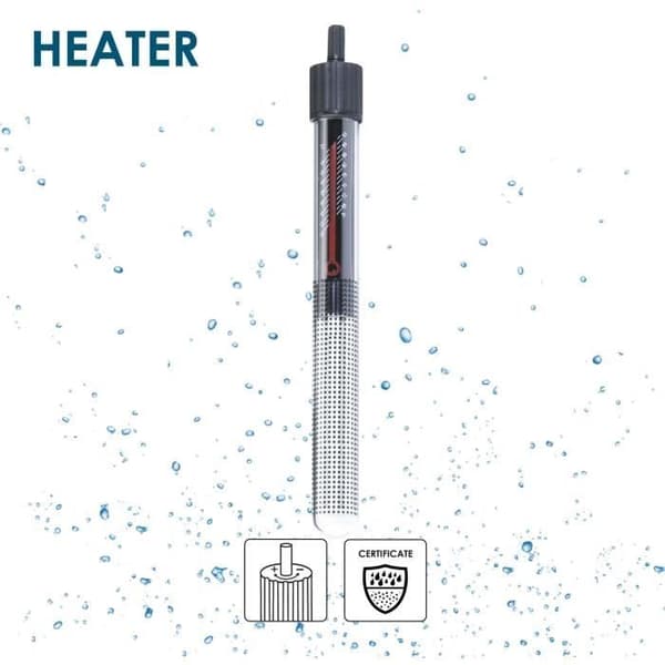 Aquarium 60 - CIANO - 58 L + Filter + LED + Värmare + Förbrukningsmaterial - Vit