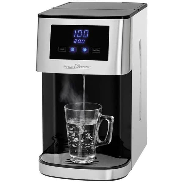 Varmvattenfontän - ProfiCook PC-HWS 1145 - 2600 W - Barnsäkerhet - Rostfritt stålhus - Grå