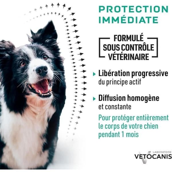 VETOCANIS 4 Pipetter mot loppor och fästingar - För stora hundar 20-40 kg - 2x 1 månads skydd