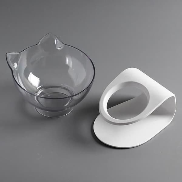 Matskål - DIERCOSY - Upphöjd - Transparent - Halkfri - Bekväm för husdjur