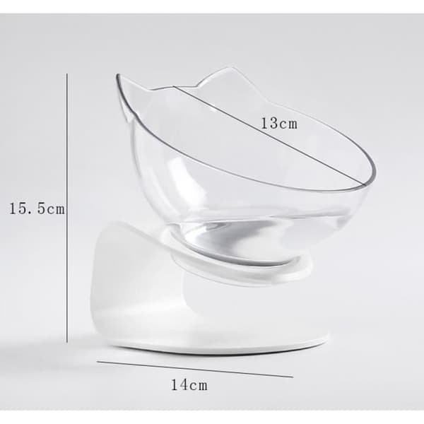 Matskål - DIERCOSY - Upphöjd - Transparent - Halkfri - Bekväm för husdjur