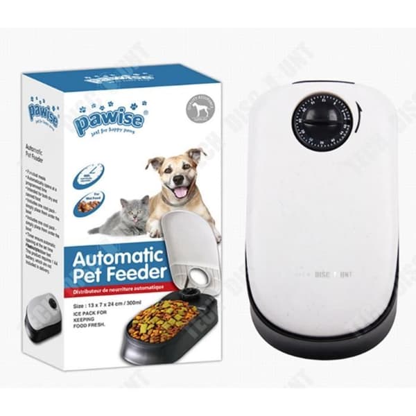 TD® Automatisk Kibble Dispenser Hund Katt Automatisk mat stoppur Solid Pet Bowl Bowl Timer