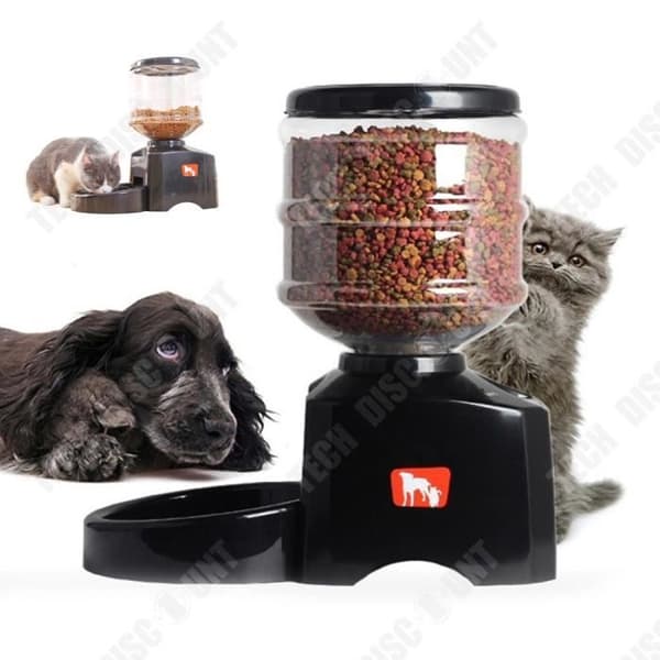TD® kibble skål för hund katt husdjur automatisk mat stor transportabel lätt plastskål