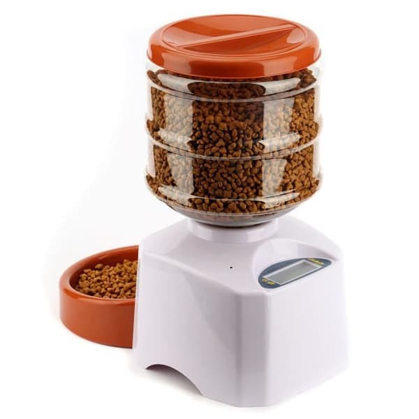 Automatisk matautomat - LCC® - 5,5L - Programmerbar - Vit - För husdjur