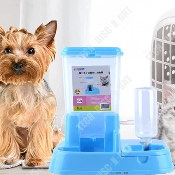 TD® Automatisk Dispenser Kibble Food Vatten Hund Katt Matningsskål Djurmatarsats Matdispensering Gam