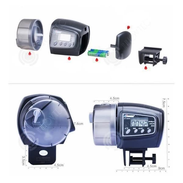 INN® The Best Fish Food Dispenser Outdoor Pond Aquarium Liten programmerbar automatisk elektrisk burk