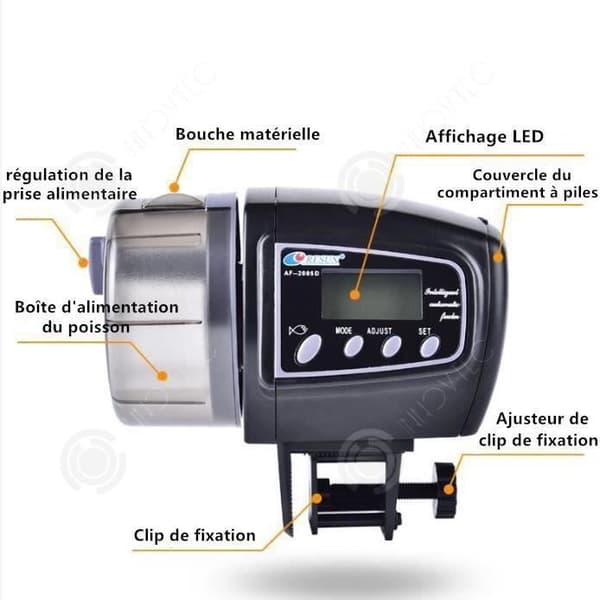 INN® The Best Fish Food Dispenser Outdoor Pond Aquarium Liten programmerbar automatisk elektrisk burk