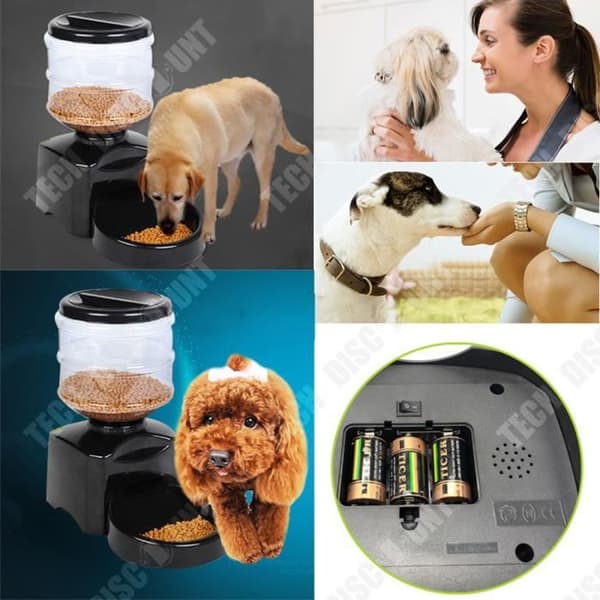TD® Automatisk Hund Katt Hundfoder Dispenser Programmerbar husdjursregistrering 5,5 L matskål