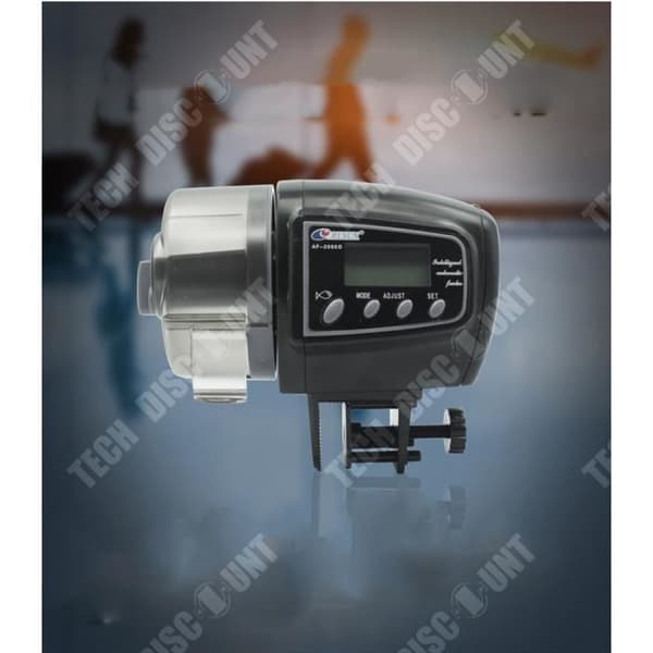 TD® AUTOMATISK AQUARIUM FISKMATDISPENSER - Svart tillbehör för husdjursdispensering