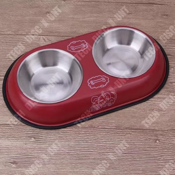 TD® Dryckesfontän Hundtillbehör Husdjur Dubbelskål Risskål Teddy Husdjur Automatisk Hundskål Hundmatskål Matning