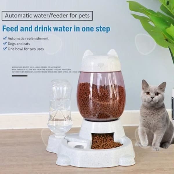 Automatisk vattendispenser - CONFO - 2 st - Antispill - Plast - För katter