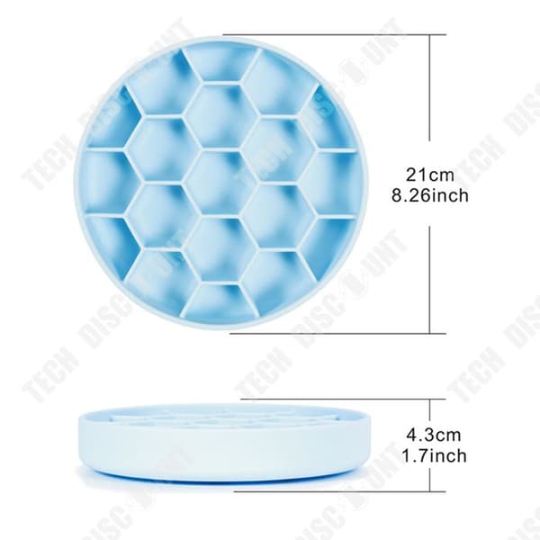 TD® Pet Slow Food Bowl med halkfri silikonsugkopp Honeycomb Slow Feeder