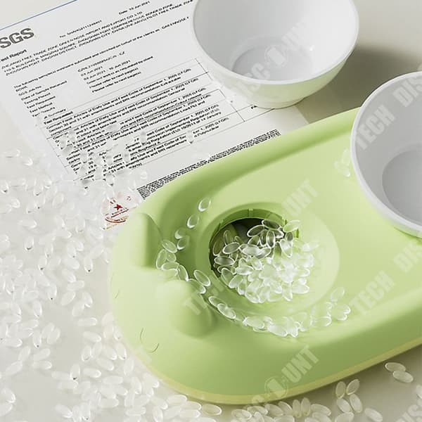 TD® hopfällbar upphöjd kattskål Dubbel keramisk kattskål Dricks- och ätskål Risskål husdjursskål