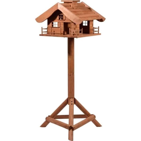 Dobar 98370e Fågelmatare Design Almhütte Stor fågelmatare med stugdesign Fågelmatare i trä ma